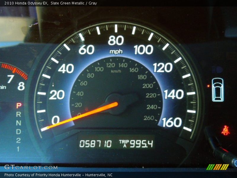 Slate Green Metallic / Gray 2010 Honda Odyssey EX