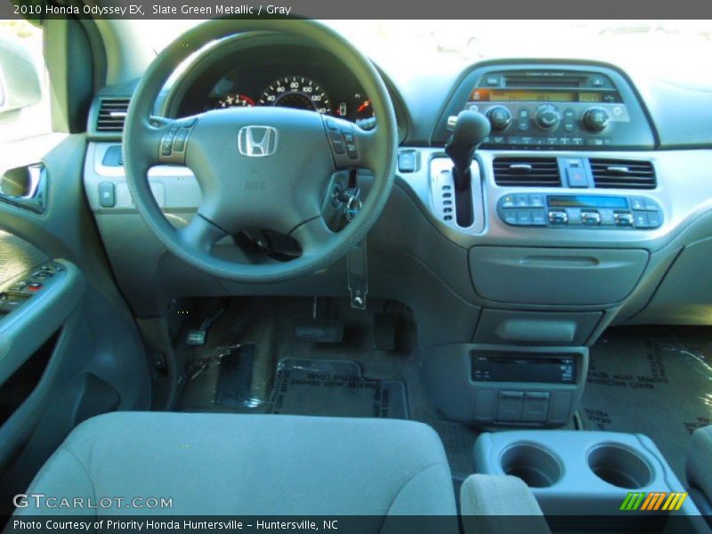 Slate Green Metallic / Gray 2010 Honda Odyssey EX