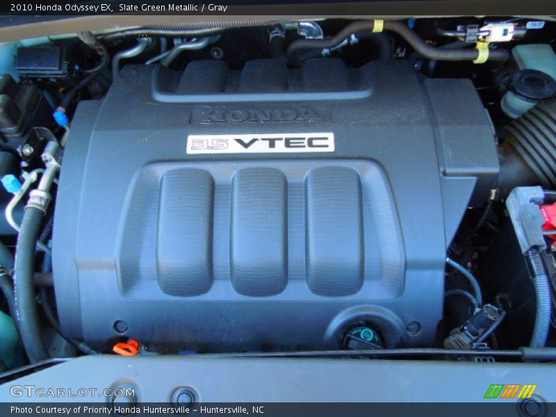 Slate Green Metallic / Gray 2010 Honda Odyssey EX