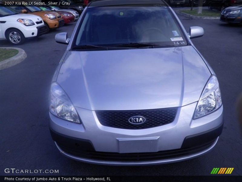 Silver / Gray 2007 Kia Rio LX Sedan