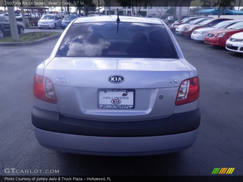 Silver / Gray 2007 Kia Rio LX Sedan