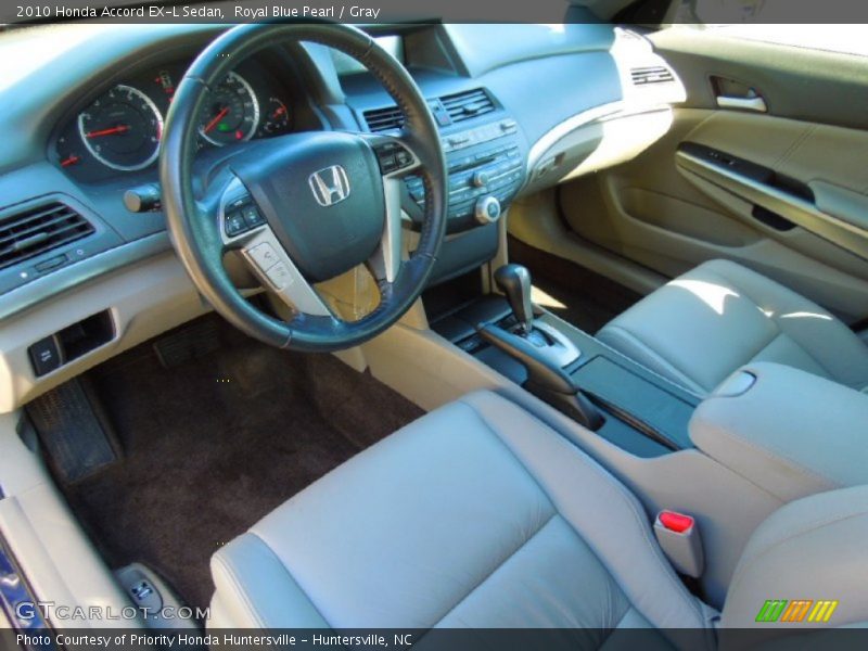 Royal Blue Pearl / Gray 2010 Honda Accord EX-L Sedan