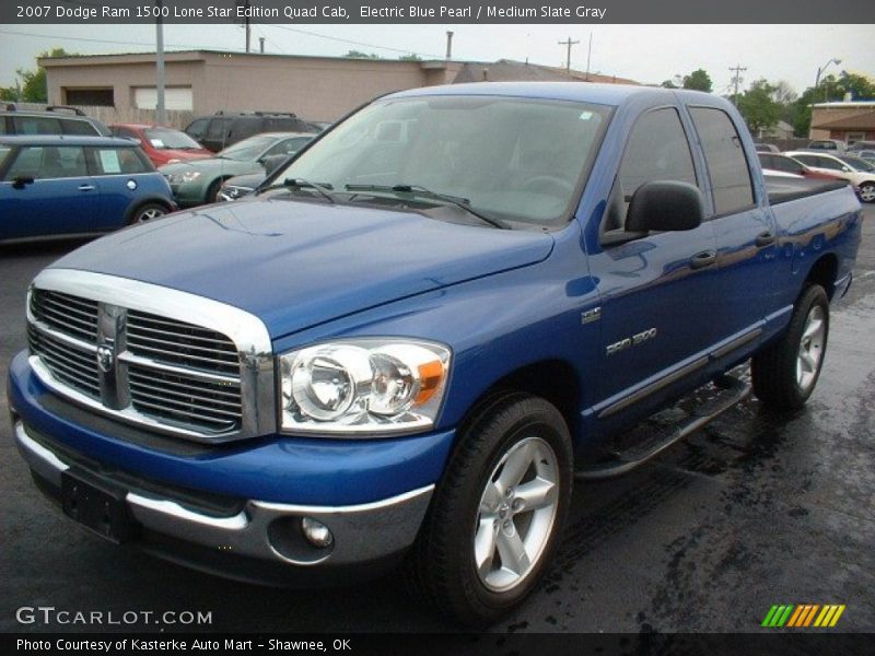 Electric Blue Pearl / Medium Slate Gray 2007 Dodge Ram 1500 Lone Star Edition Quad Cab