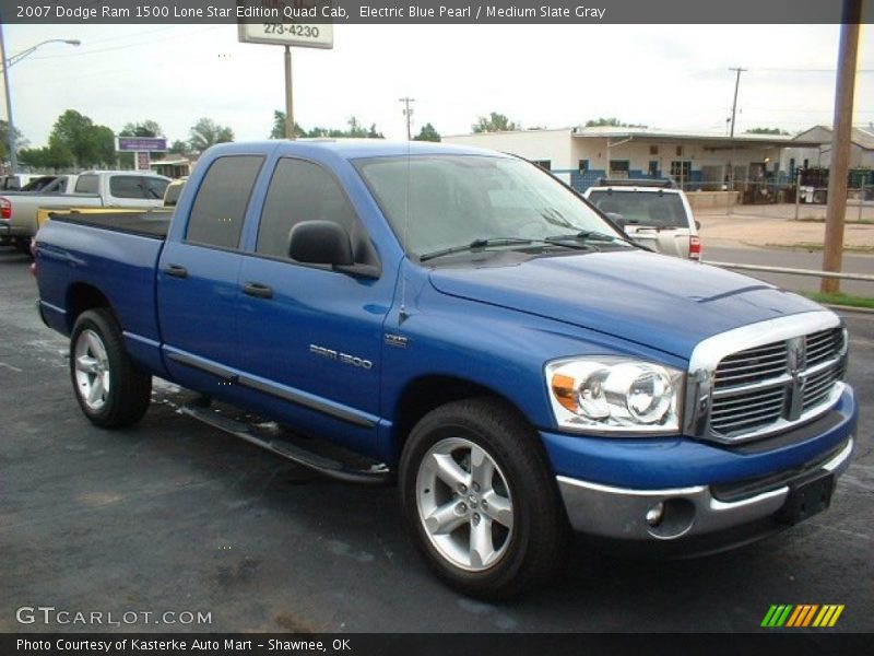 Electric Blue Pearl / Medium Slate Gray 2007 Dodge Ram 1500 Lone Star Edition Quad Cab