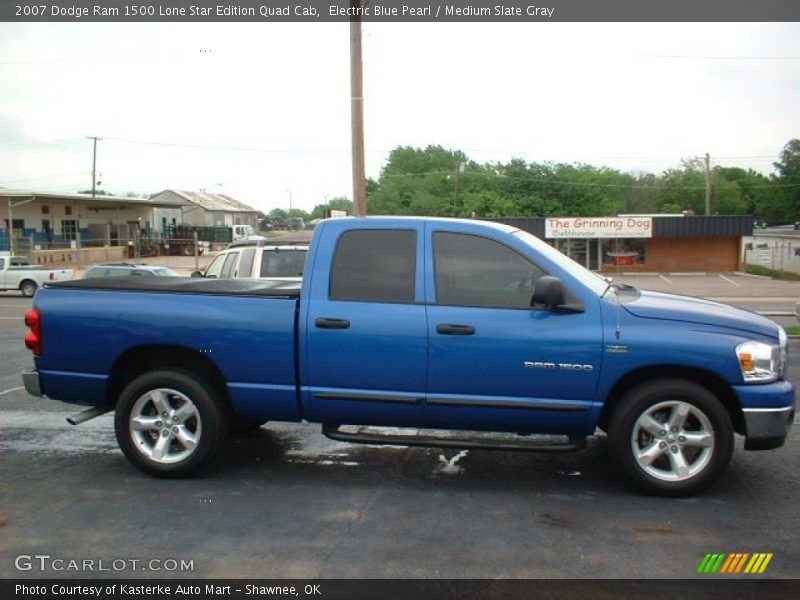 Electric Blue Pearl / Medium Slate Gray 2007 Dodge Ram 1500 Lone Star Edition Quad Cab