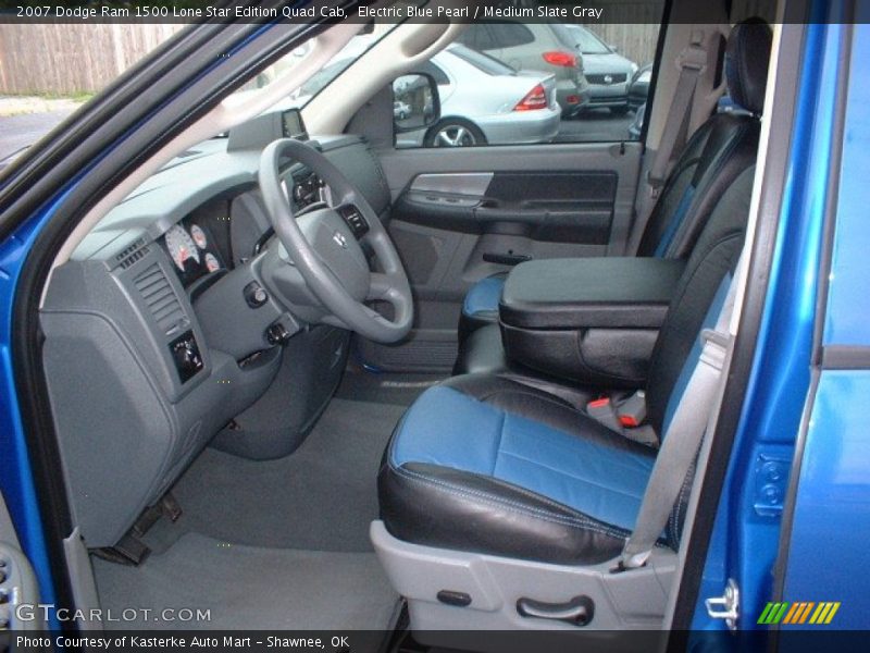 Electric Blue Pearl / Medium Slate Gray 2007 Dodge Ram 1500 Lone Star Edition Quad Cab