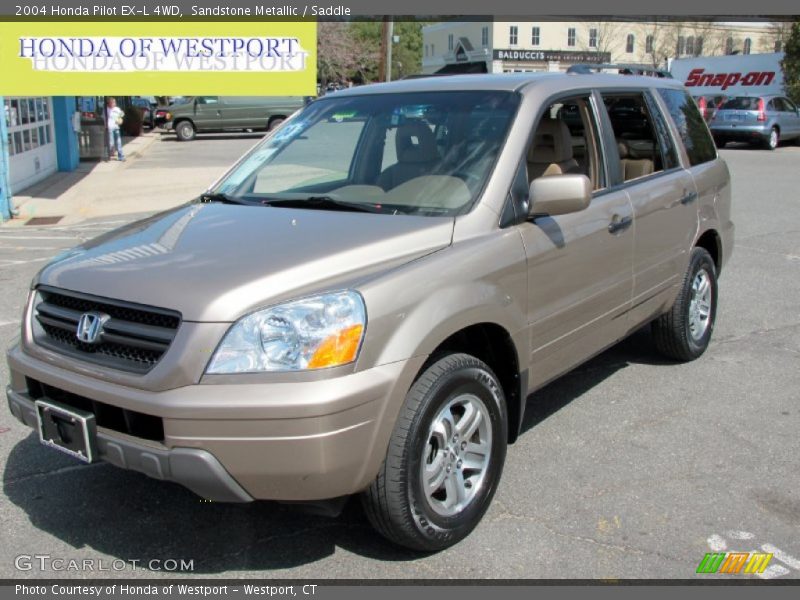 Sandstone Metallic / Saddle 2004 Honda Pilot EX-L 4WD
