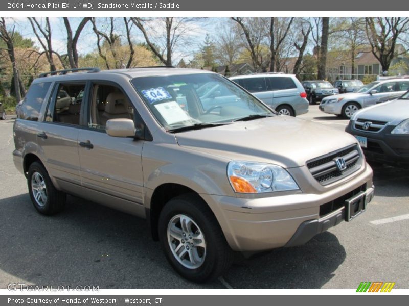 Sandstone Metallic / Saddle 2004 Honda Pilot EX-L 4WD