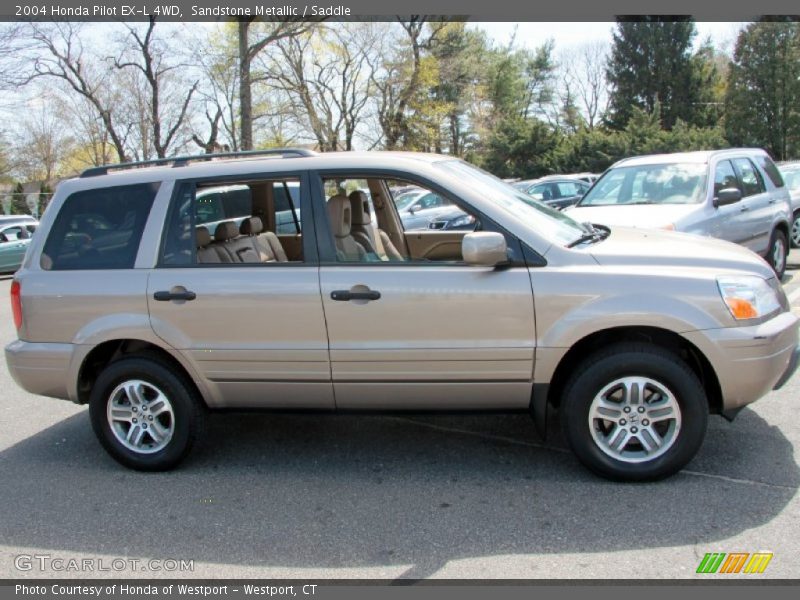 Sandstone Metallic / Saddle 2004 Honda Pilot EX-L 4WD