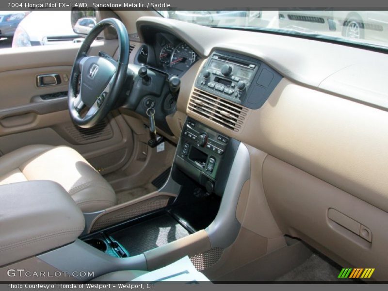 Sandstone Metallic / Saddle 2004 Honda Pilot EX-L 4WD