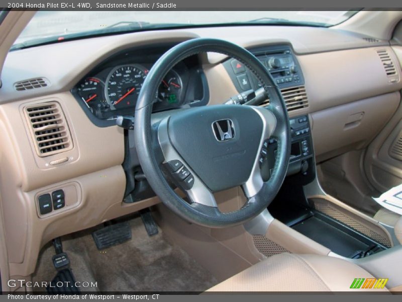 Sandstone Metallic / Saddle 2004 Honda Pilot EX-L 4WD
