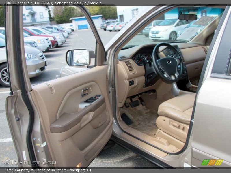Sandstone Metallic / Saddle 2004 Honda Pilot EX-L 4WD