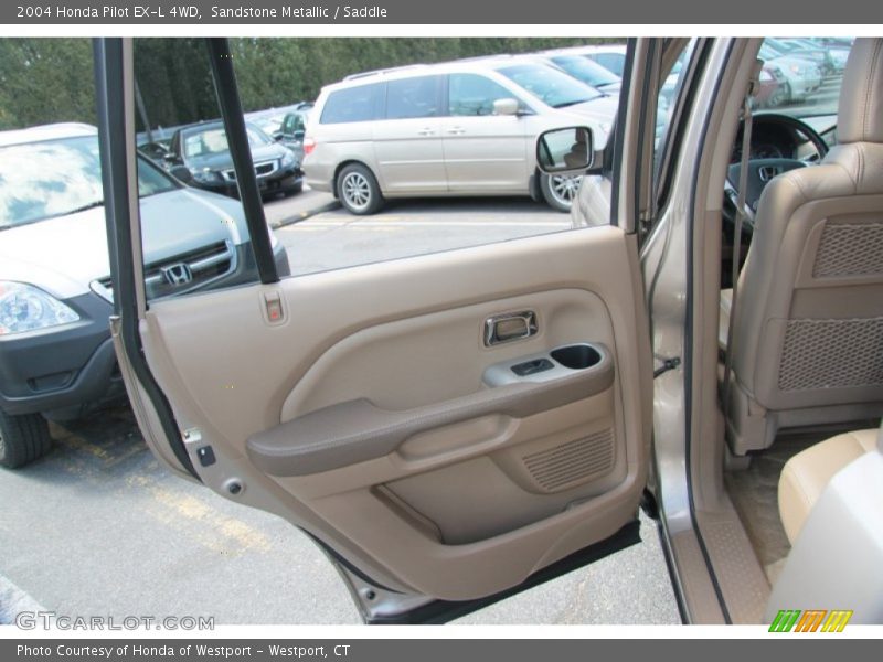 Sandstone Metallic / Saddle 2004 Honda Pilot EX-L 4WD