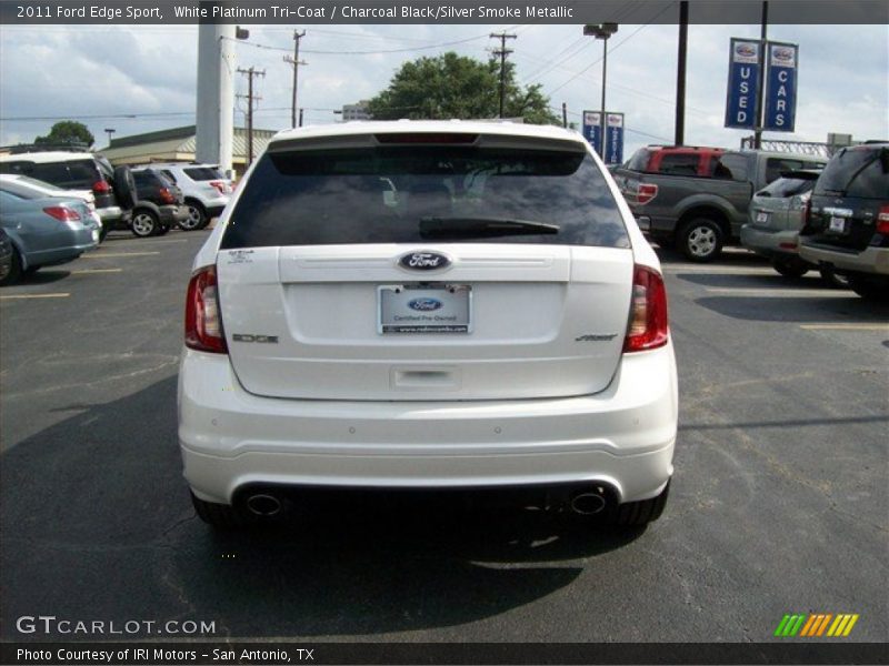 White Platinum Tri-Coat / Charcoal Black/Silver Smoke Metallic 2011 Ford Edge Sport