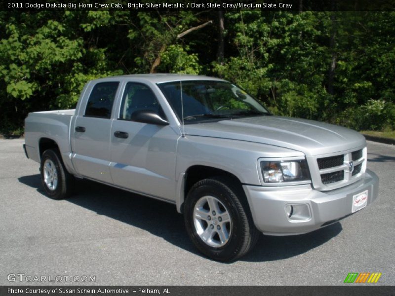 Bright Silver Metallic / Dark Slate Gray/Medium Slate Gray 2011 Dodge Dakota Big Horn Crew Cab