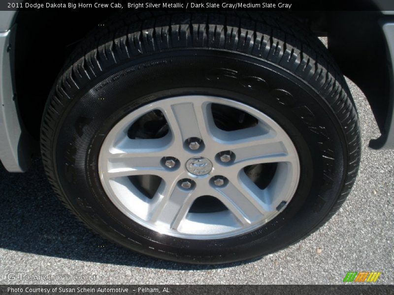 Bright Silver Metallic / Dark Slate Gray/Medium Slate Gray 2011 Dodge Dakota Big Horn Crew Cab