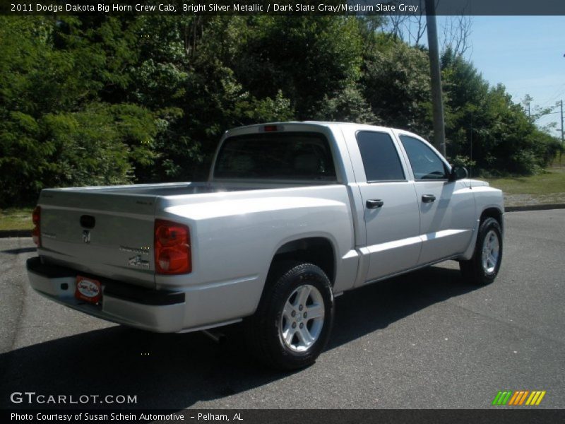 Bright Silver Metallic / Dark Slate Gray/Medium Slate Gray 2011 Dodge Dakota Big Horn Crew Cab