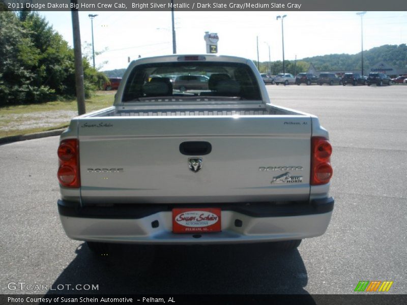 Bright Silver Metallic / Dark Slate Gray/Medium Slate Gray 2011 Dodge Dakota Big Horn Crew Cab