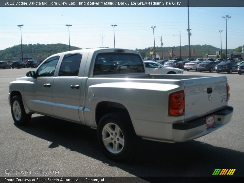Bright Silver Metallic / Dark Slate Gray/Medium Slate Gray 2011 Dodge Dakota Big Horn Crew Cab
