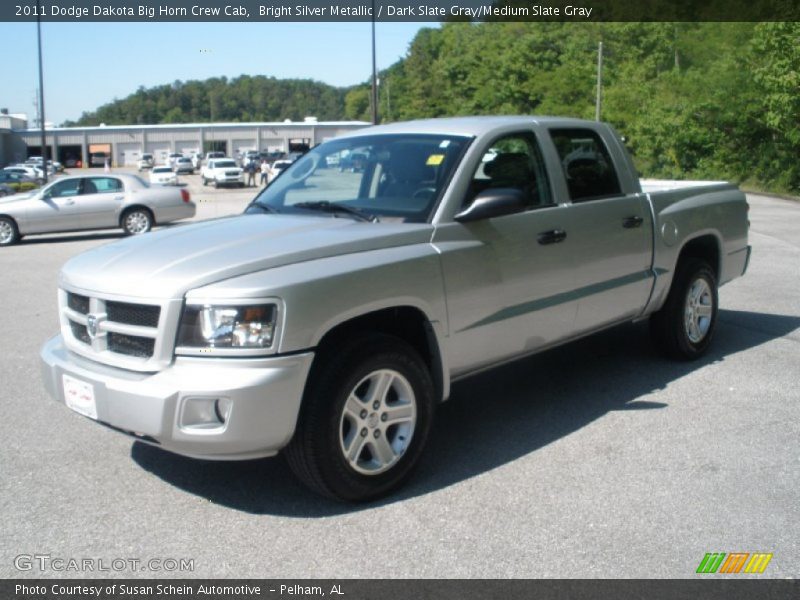 Bright Silver Metallic / Dark Slate Gray/Medium Slate Gray 2011 Dodge Dakota Big Horn Crew Cab