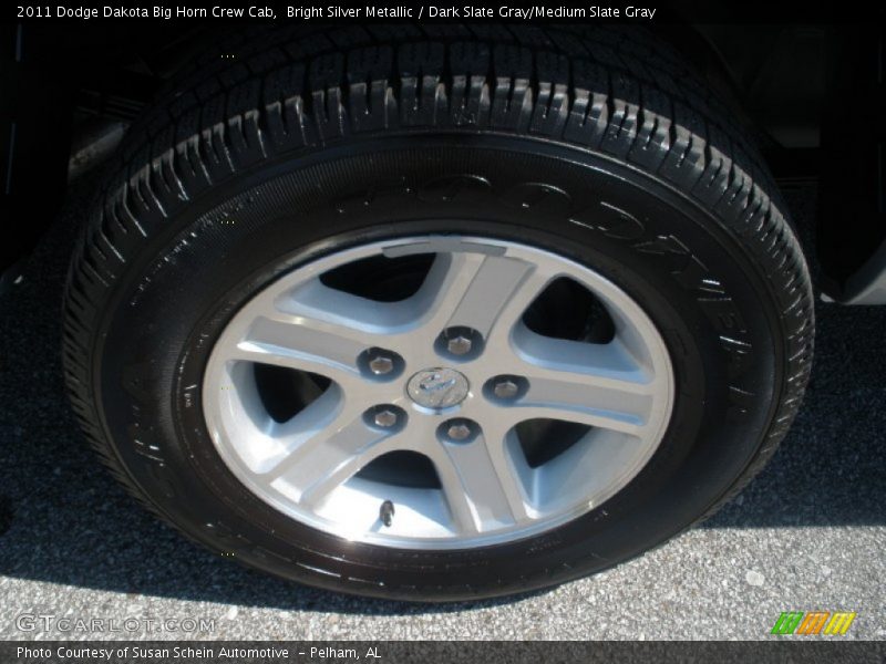 Bright Silver Metallic / Dark Slate Gray/Medium Slate Gray 2011 Dodge Dakota Big Horn Crew Cab