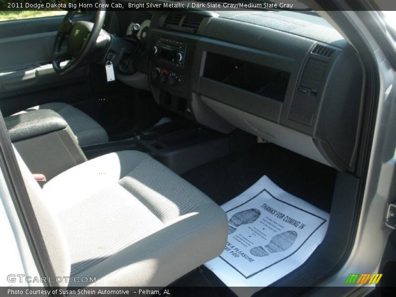 Bright Silver Metallic / Dark Slate Gray/Medium Slate Gray 2011 Dodge Dakota Big Horn Crew Cab