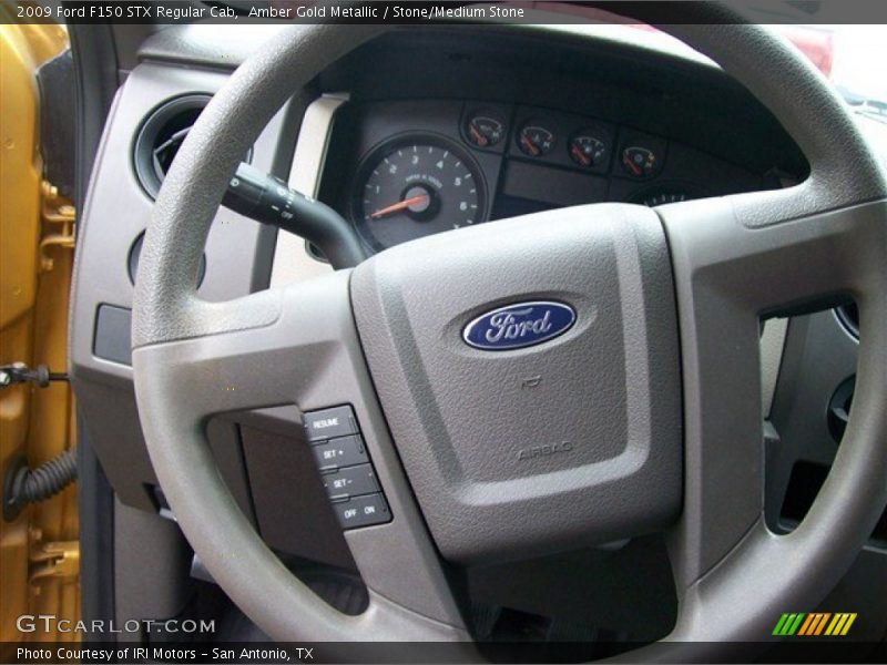 Amber Gold Metallic / Stone/Medium Stone 2009 Ford F150 STX Regular Cab