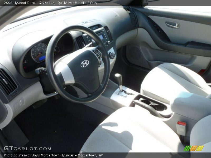 QuickSilver Metallic / Gray 2008 Hyundai Elantra GLS Sedan