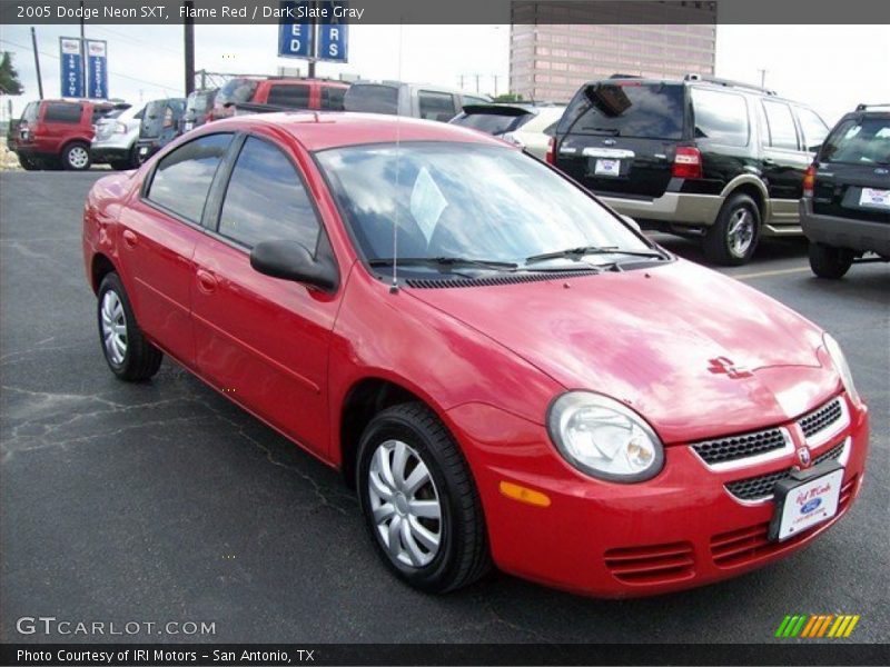 Flame Red / Dark Slate Gray 2005 Dodge Neon SXT