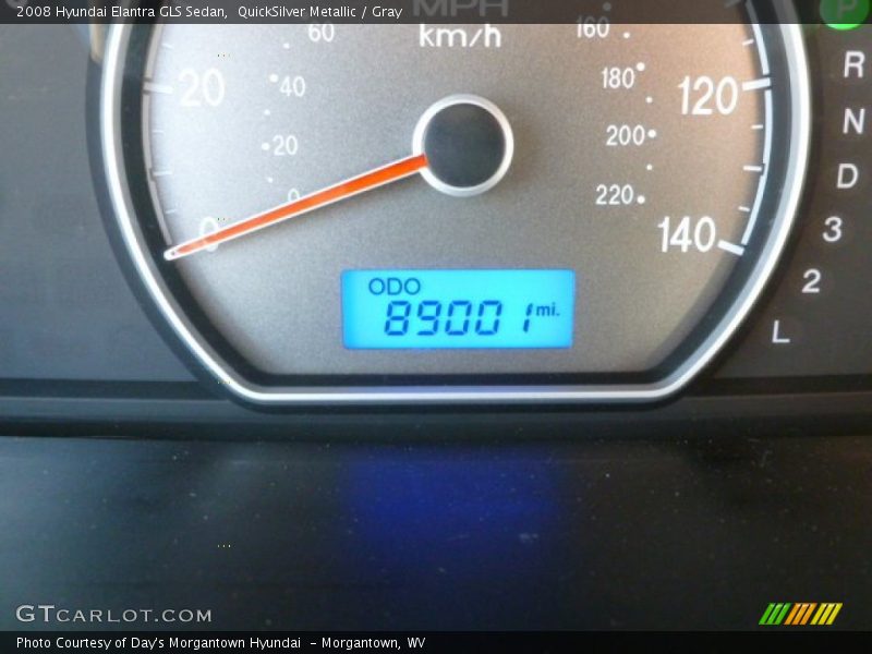 QuickSilver Metallic / Gray 2008 Hyundai Elantra GLS Sedan