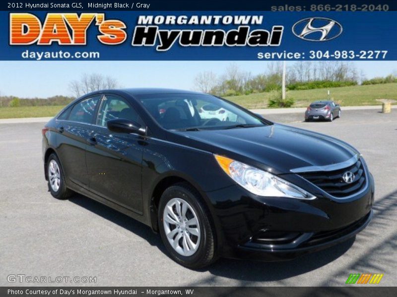 Midnight Black / Gray 2012 Hyundai Sonata GLS