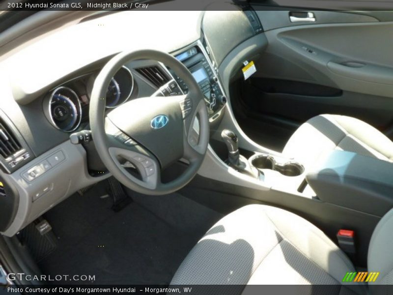 Midnight Black / Gray 2012 Hyundai Sonata GLS