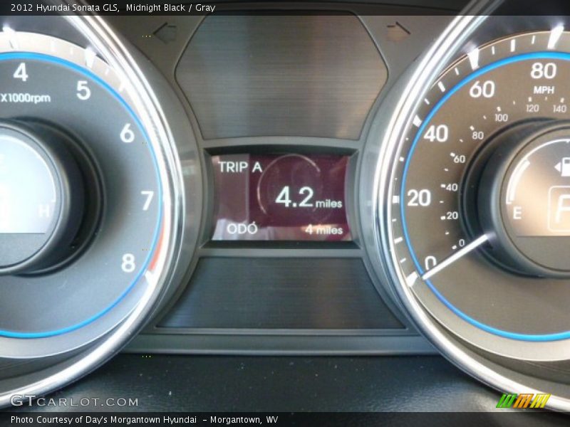 Midnight Black / Gray 2012 Hyundai Sonata GLS