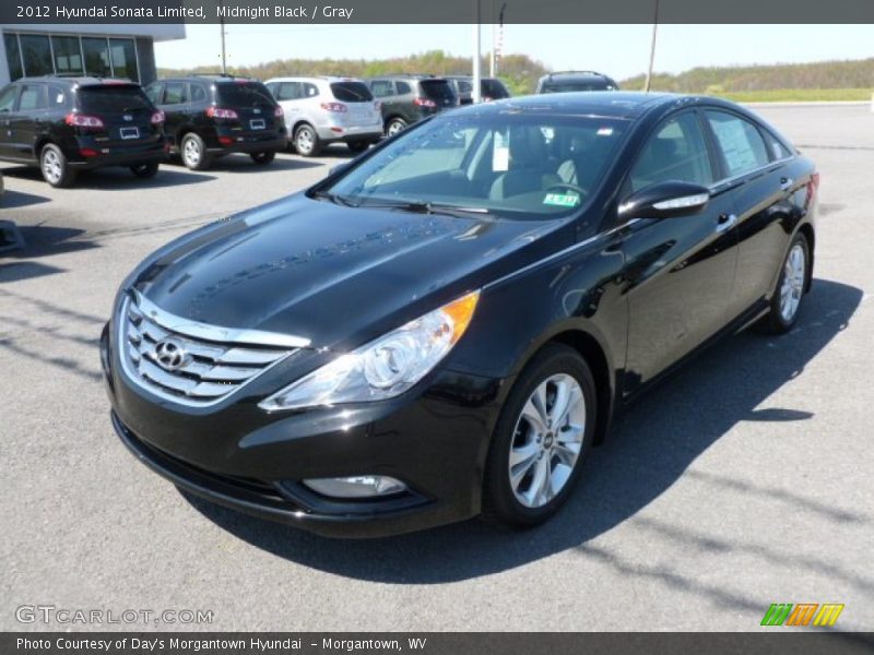 Midnight Black / Gray 2012 Hyundai Sonata Limited