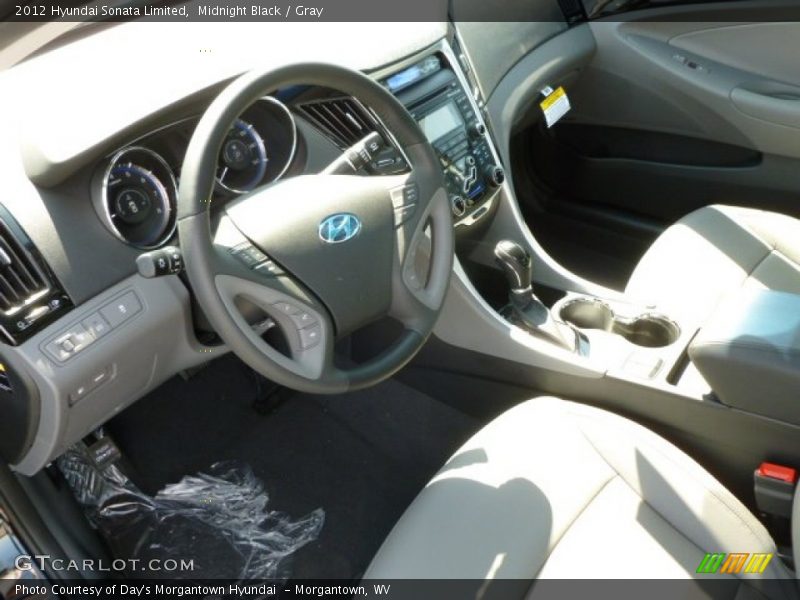 Midnight Black / Gray 2012 Hyundai Sonata Limited