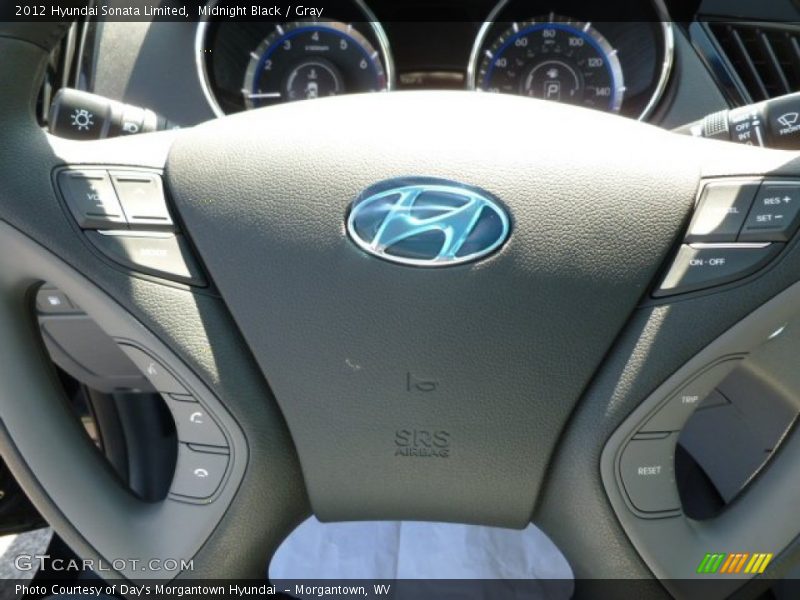 Midnight Black / Gray 2012 Hyundai Sonata Limited