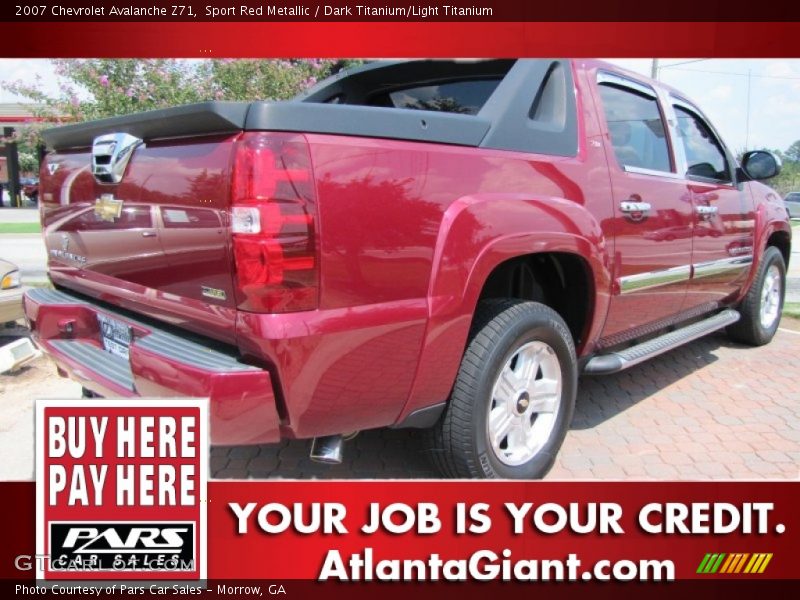 Sport Red Metallic / Dark Titanium/Light Titanium 2007 Chevrolet Avalanche Z71