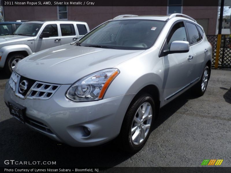 Silver Ice Metallic / Gray 2011 Nissan Rogue SL AWD