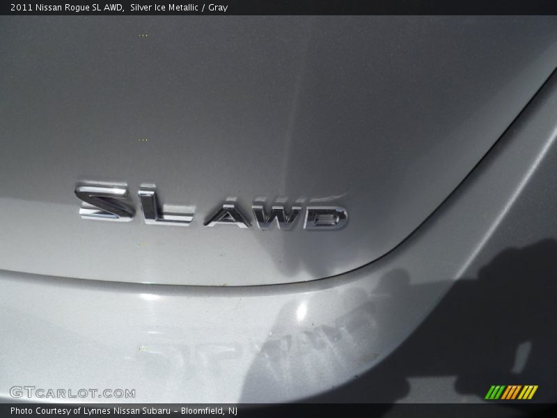 Silver Ice Metallic / Gray 2011 Nissan Rogue SL AWD