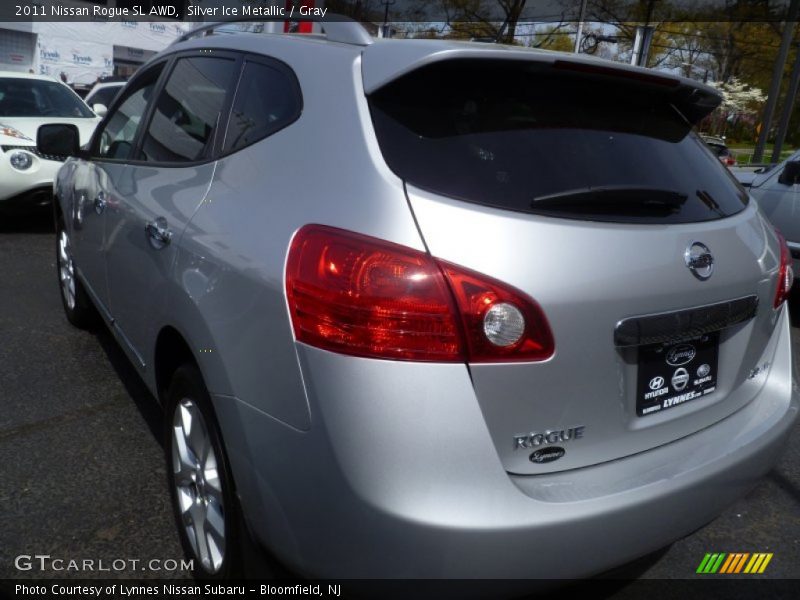 Silver Ice Metallic / Gray 2011 Nissan Rogue SL AWD