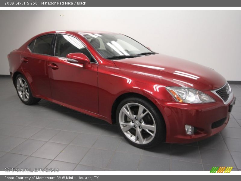 Matador Red Mica / Black 2009 Lexus IS 250