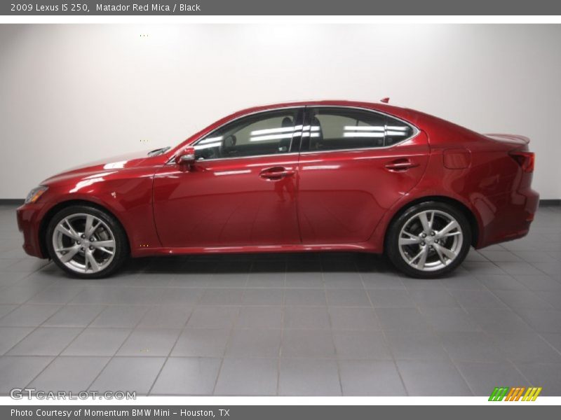 Matador Red Mica / Black 2009 Lexus IS 250
