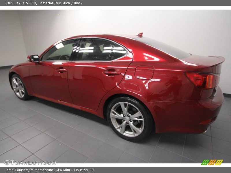 Matador Red Mica / Black 2009 Lexus IS 250