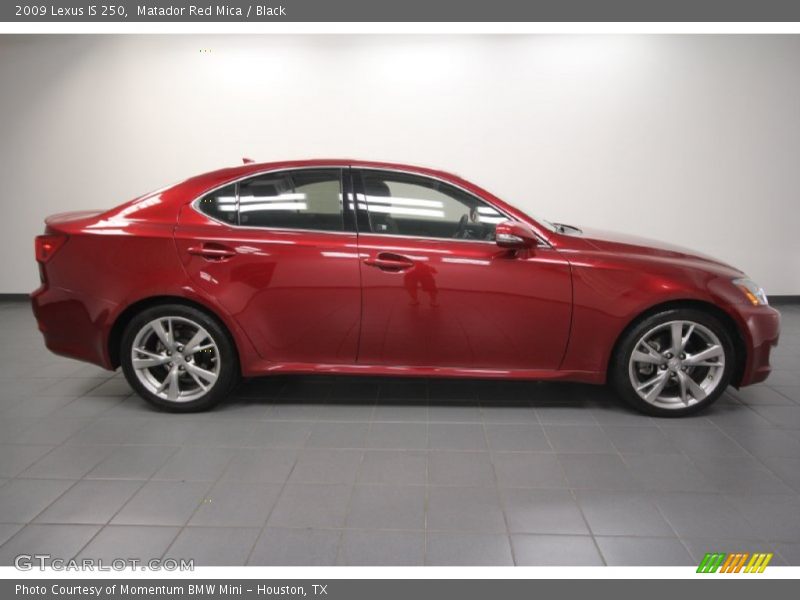 Matador Red Mica / Black 2009 Lexus IS 250