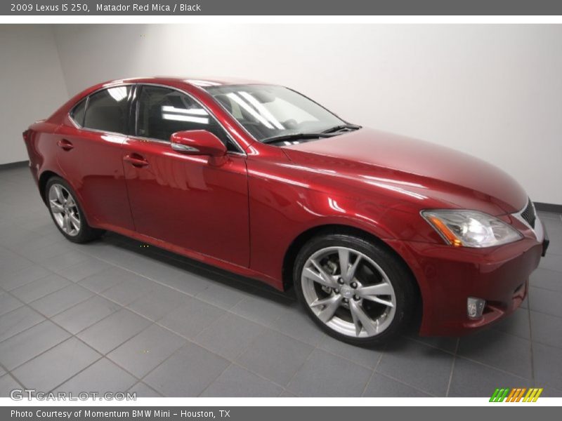 Matador Red Mica / Black 2009 Lexus IS 250