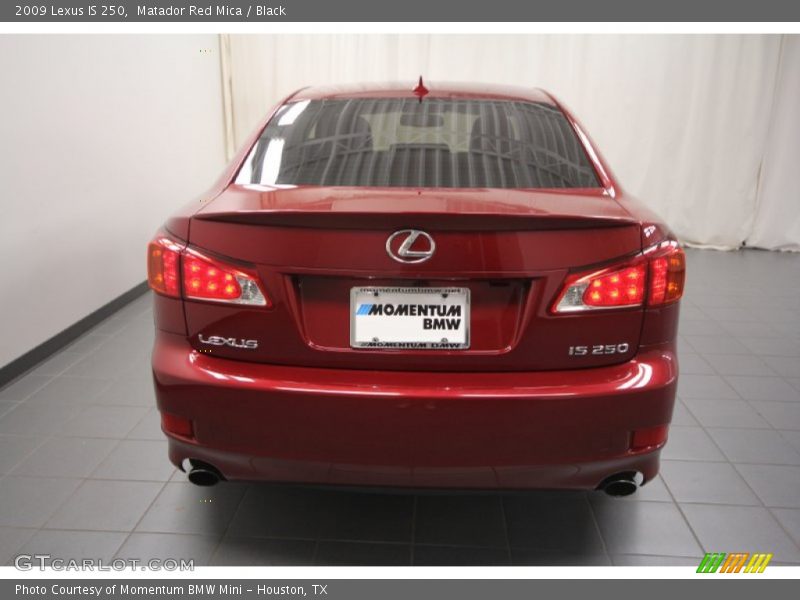 Matador Red Mica / Black 2009 Lexus IS 250