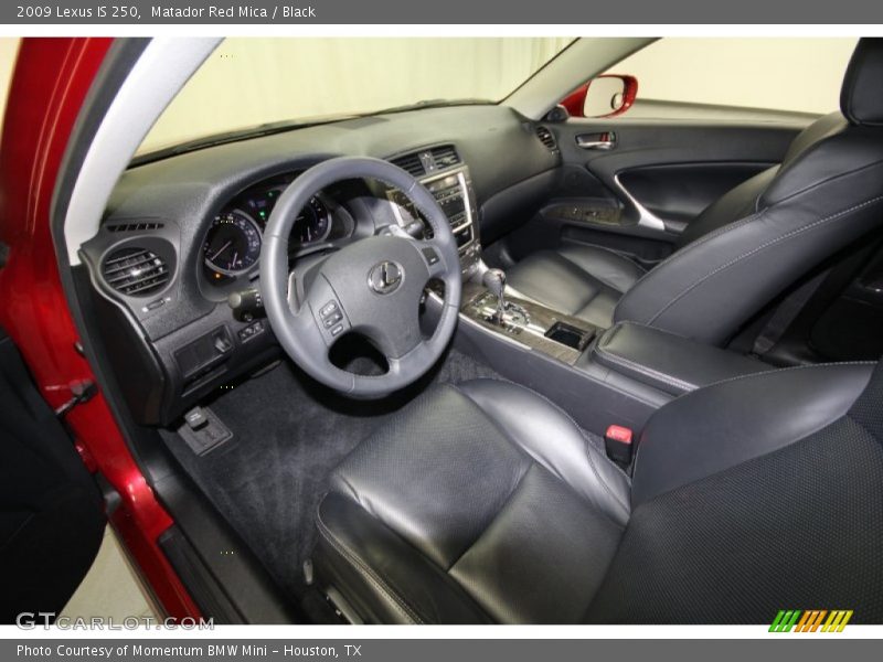 Matador Red Mica / Black 2009 Lexus IS 250
