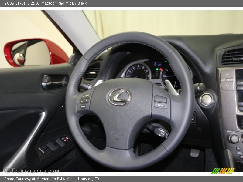 Matador Red Mica / Black 2009 Lexus IS 250