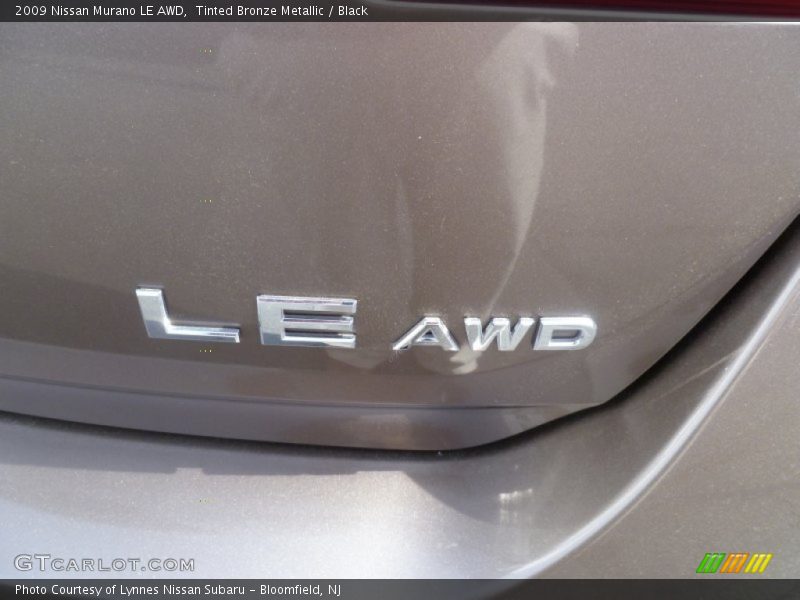 Tinted Bronze Metallic / Black 2009 Nissan Murano LE AWD