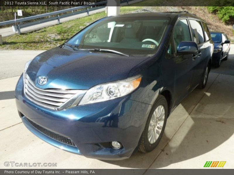 South Pacific Pearl / Bisque 2012 Toyota Sienna XLE
